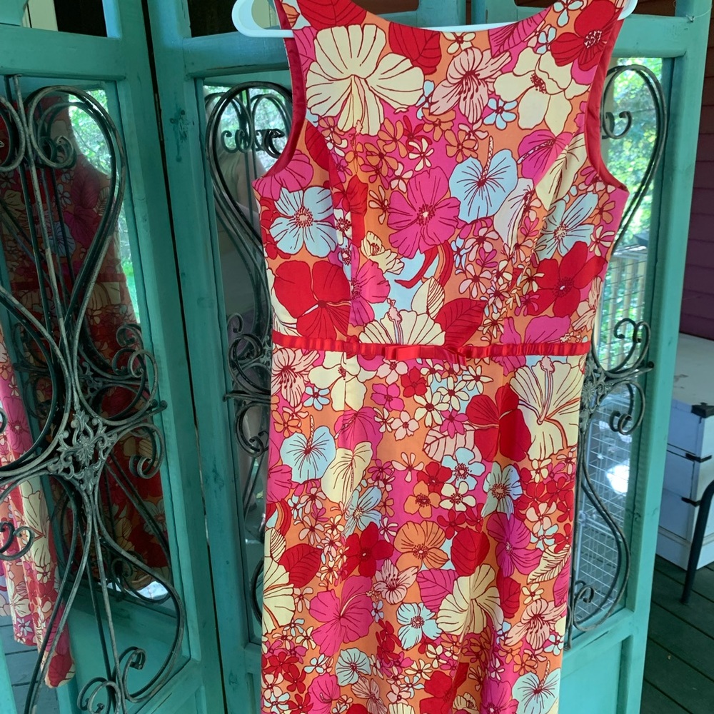 Red and pink floral dress.  New without tags
